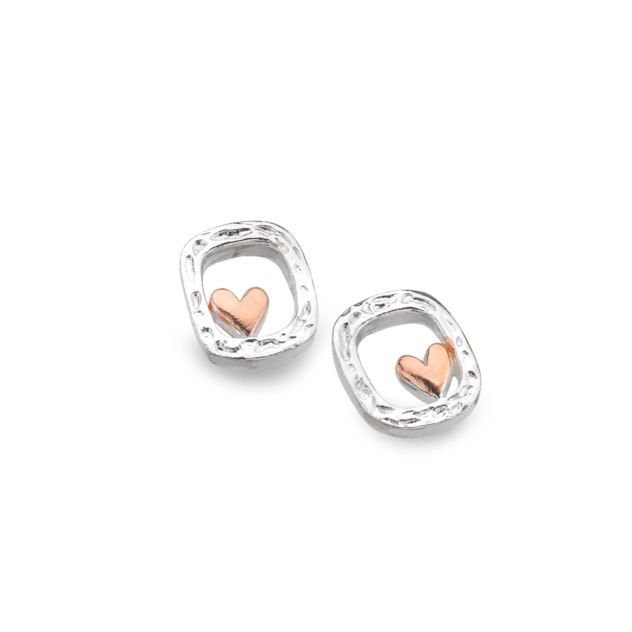 Framed Heart Studs